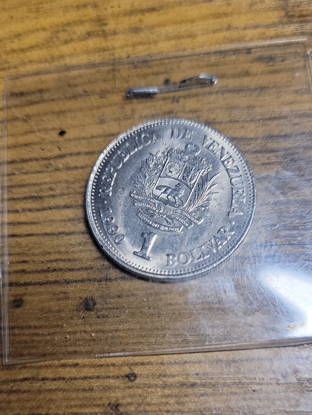 1990 Venezuela Coin - Silver 1 Bolivar